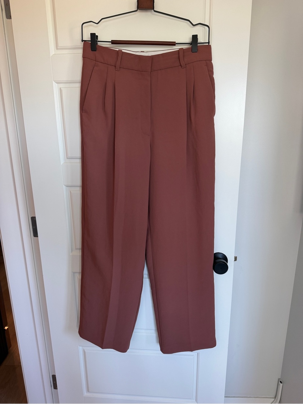 Wilfred Effortless Pants Wide-Leg High-Rise Pants in Dusty Rose